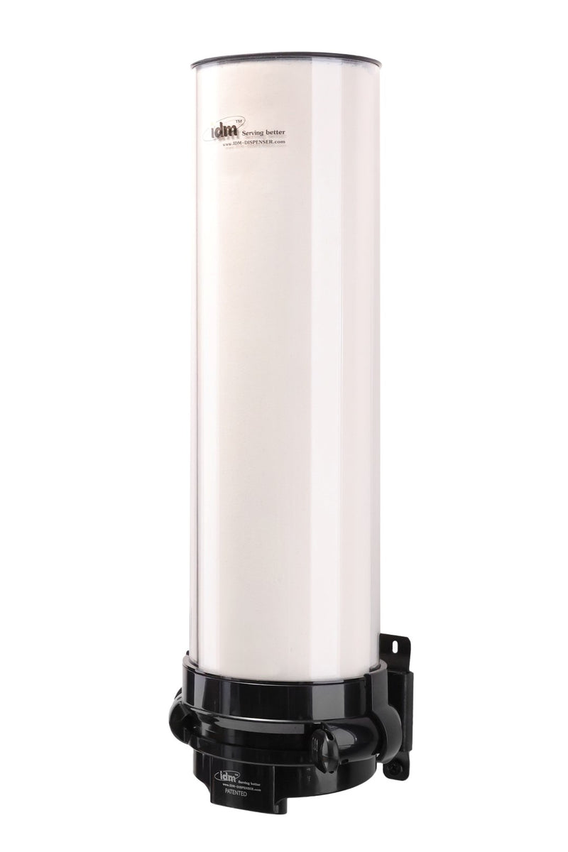 IDM Powder Dispenser DLP1-1.5L, Single, freestanding, powder dispenser.  1.5 liter capacity, metal black stand, Portion controlled