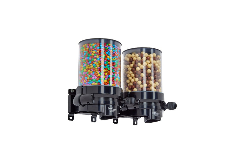 IDM Sweet dispenser DMPC3-1.5L, Triple, freestanding, ice cream topping  dispenser. 1.5 liter capacity, metal black stand, Portion controlled